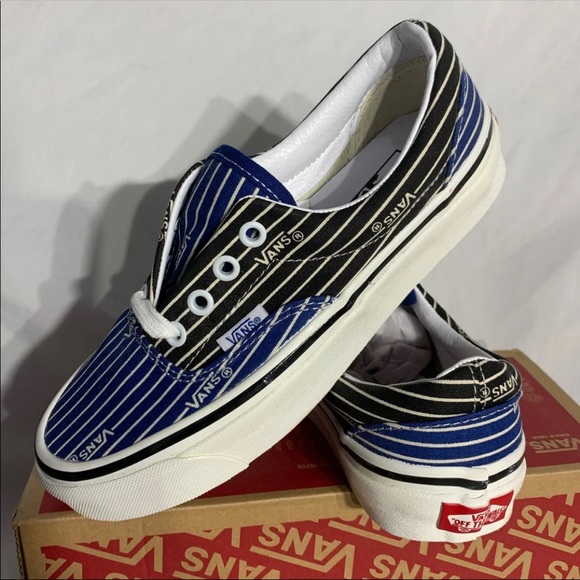 Vans Era 95 DX Anaheim Factory OG Stripes Black White Blue New Womans Shoes - Picture 6 of 6